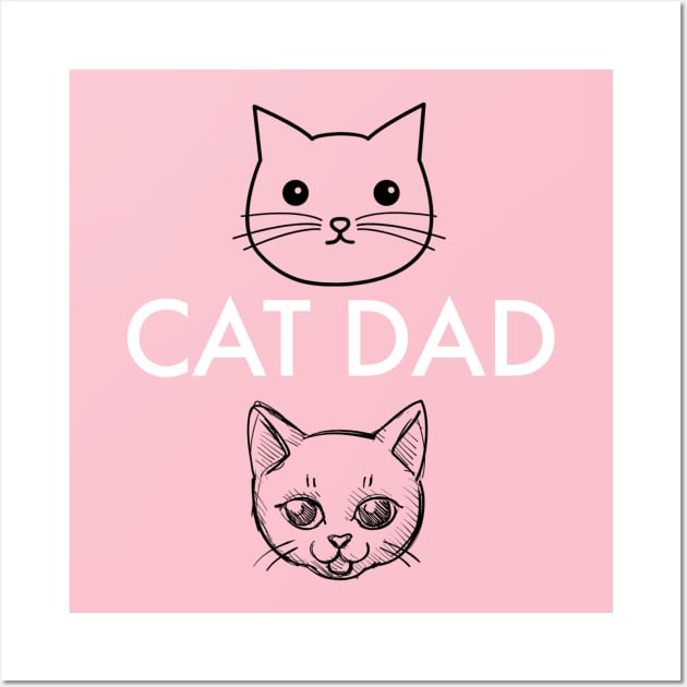 Cat Dad Wall Art by Artistic Design